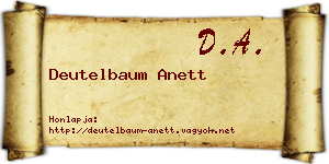 Deutelbaum Anett névjegykártya